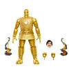 A gold Iron Man action figure with accessories, displayed against a white background. Produktbild-Vorschau