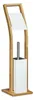 Relaxdays 10020321, Toiletborstel met houder, Wit, Hout, Productafbeelding-voorbeeld 10