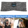 A collage showing a Bluetooth headband and two lifestyle shots of people using it as a sports headband and a sleep eyemask. Náhľad obrázku produktu