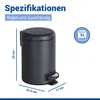 Kosmetik Treteimer Leman Schwarz 3 l Produktbild-Vorschau 3