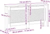 vidaXL Obloženie radiátora 172x19x81,5 cm MDF Náhľad obrázku produktu 8