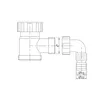 Technical drawing of a plumbing fitting. Produktbild-Vorschau