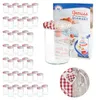 50er Set Sturzglas 435 ml To 82 Deckel Holz Herz rot incl. Produktbild-Vorschau 1