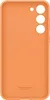 The image shows the back of an orange silicone phone case. Náhled obrázku produktu