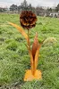 3D Pusteblume mit 1 Blüte 90 cm Edelrost Gartendeko Produktbild-Vorschau 1