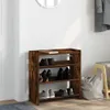 vidaXL Portascarpe in rovere affumicato 60x25x62 cm Anteprima dell’immagine prodotto 3