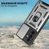 A rugged phone case with a ring holder is shown in a snowy, outdoor environment. Produktbild-Vorschau
