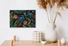 MuchoWow® - Leinwandbilder - Stickereidruck - Pfau - Blumen Produktbild-Vorschau 3