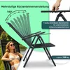 CCLIFE 2 Stk. Gartenstühle Hochlehner Balkonstühle klappbar Produktbild-Vorschau 4
