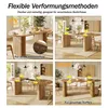 Flieks Ausziehbarer Esstisch 120-160cm, ovaler Holztisch Produktbild-Vorschau 11