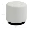 HOMCOM Drehbarer Ottoman-Fußhocker, runder Puffhocker, Produktbild-Vorschau 3