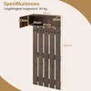 A diagram showing the dimensions of a wall-mounted coat rack. Náhled obrázku produktu