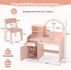 Ensemble de coiffeuse pour enfants avec miroir LED, Voir les images du produit 2