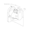 A technical drawing of a black speaker wall mount with dimensions and angle indicators. Produktbild-Vorschau