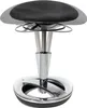 A black and silver stool on a white background. Náhled obrázku produktu