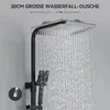 Auralum Duschsystem mit Thermostat Duscharmatur Regendusche Produktbild-Vorschau 2