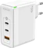 A white USB-C fast charger with multiple ports. Produktbild-Vorschau
