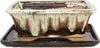 Bonsai-Schale mit Unterteller Gr. 8 Zoll braun-beige eckig Produktbild-Vorschau 1