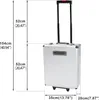 A silver rolling tool case with dimensions indicated. Produktbild-Vorschau