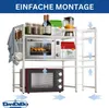 DanDiBo Scaffale da cucina regolabile bianco per piano di Anteprima dell’immagine prodotto 5