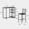 BEALIFE TB51 Barhocker-Set 91 x 50 x 91  cm | 2 gepolsterte Produktbild-Vorschau 7