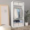 vidaXL Kleiderschrank Weiß 100×50×200 cm Holzwerkstoff Produktbild-Vorschau 1