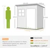 Abri de jardin 2,55 m², abri à outils de jardin en acier Voir les images du produit 4