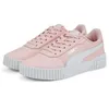 A pair of pink Puma Carina 2.0 Jr sneakers on a white background. Produktbild-Vorschau