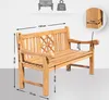 CLP Teakbank Florida teak Größe 150 cm Produktbild-Vorschau 2