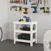 Banco da lavoro bianco 78,5x50x80 cm in legno di pino Anteprima dell’immagine prodotto 2