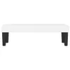 A white bench with black legs on a white background. Produktbild-Vorschau