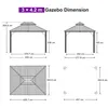 PURPLE LEAF Hardtop Pavillon 3x4.25m wasserdicht winterfest Produktbild-Vorschau 13