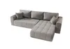 A gray sectional sofa with a chaise lounge, shown from a three-quarter angle against a white background. Voir les images du produit