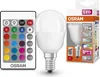 A product shot of an OSRAM LED light bulb with its remote control and packaging. Anteprima dell’immagine prodotto