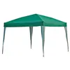 A green and white striped gazebo on a white background. Produktbild-Vorschau
