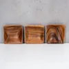 3er Set Snackteller Klein 10x10cm Akazienholz Teller Natur Produktbild-Vorschau 4