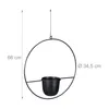 Relaxdays Blumenampel, 2er Set, Ø 34,5 cm, Metall, Produktbild-Vorschau 4