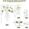 Autoschmuck Hochzeit Motorhaube Weiß 9 Rosen Saugnäpfen Produktbild-Vorschau 2