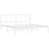 Möbel Bettgestell mit Kopfteil Metall Weiß 180x200 cm - Produktbild-Vorschau 4