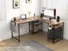 A corner desk setup in a room with natural light coming through blinds. Anteprima dell’immagine prodotto