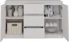 Moderne Kommode 2 Türen 3 Schubladen 120 cm | Farbe: Weiß | Produktbild-Vorschau 4