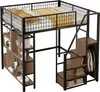 A loft bed with integrated shelving and stairs. Podgląd zdjęcia produktu