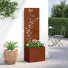 vidaXL Tuin - Privacy-scherm, bloemenprint, roestkleurig, Productafbeelding-voorbeeld 3