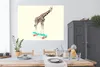 MuchoWow® Poster Giraffe - Muster - Skateboard - Rosa - Produktbild-Vorschau 3