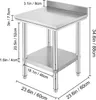 Stół roboczy ze stali nierdzewnej SucceBuy 24 x 24 x 35 Podgląd zdjęcia produktu 8