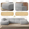 AX LIVING XXL Sofa U Form Didim Hellgrau 378cm breit modern Produktbild-Vorschau 6