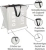 WENKO Wäsche Sammler 120L beige Korb Box faltbar Truhe Sack Produktbild-Vorschau 2