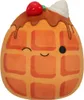 A plush toy shaped like a waffle with toppings. Podgląd zdjęcia produktu