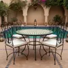 Lot de 4 chaises en fer forgé « Cordoba » faites main | Voir les images du produit 7