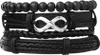 Bracciale da Uomo IN-38347 - Eleganza Nero/Argento KP38347 Anteprima dell’immagine prodotto 1